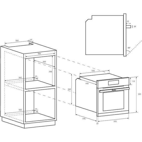 Piekarnik Haier OVEN HWO60SM2B9XH HAI