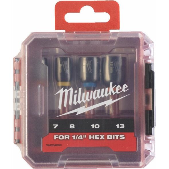 Milwaukee MILWAUKEE BIT WITH SOCKET SET 7/8/10/13mm (65mm)