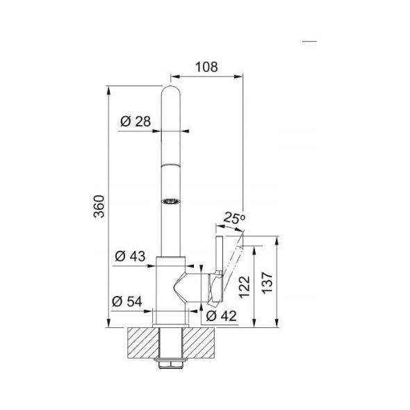 Bateria kuchenna Franke TAP LINA J PULL DOWN SIDE HP CHR