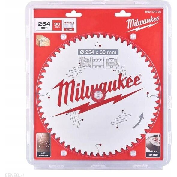 Milwaukee MILWAUKEE CIRCULAR SAW 254x30x3.0x60 with CSB