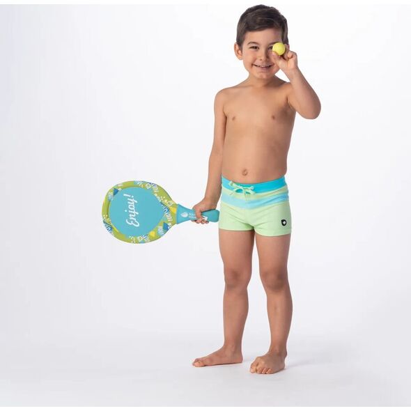 AquaWave Dziecięce bokserki kąpielowe Aquawave Tahu Kids paradise green/blue radiance rozmiar 134