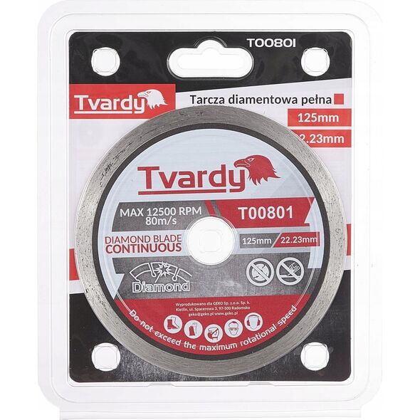 Tvardy Tarcza diamentowa Pełna 125x7.5x22.23mm (100)