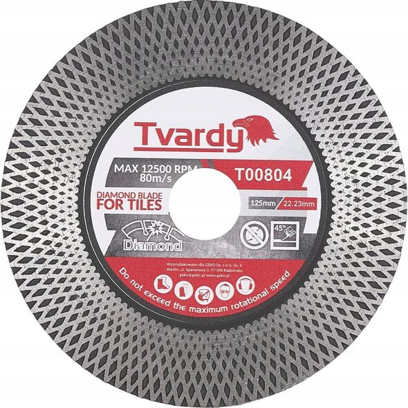 Tvardy Tarcza diamentowa do szlifowania i cięcia Gresu 125x25x22.23mm (100)