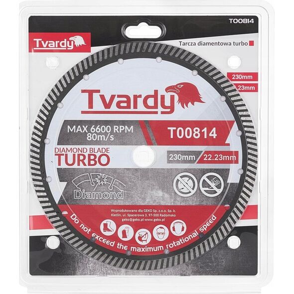 Tvardy Tarcza diamentowa Turbo 230x10x22.23mm (25)