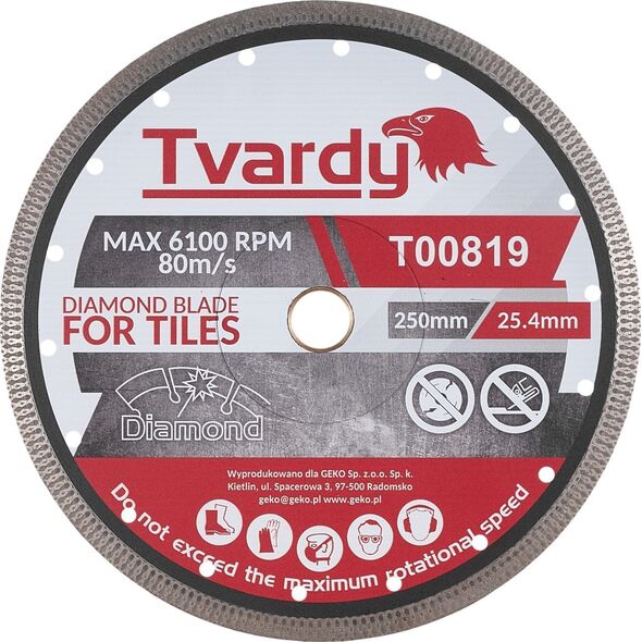 Tvardy Tarcza diamentowa do Gresu 250x10x25.4/22.23mm (25)