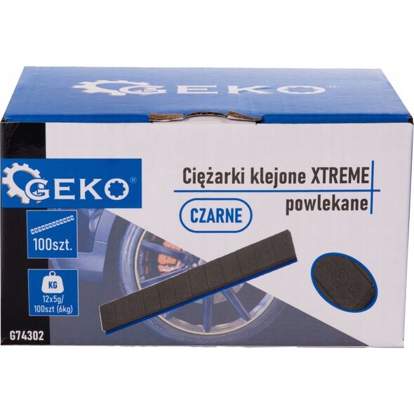 Geko Ciężarki klejone XTREME powlekane czarne 12x5g – zestaw 100 pasków (6kg) (4)