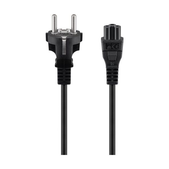 Kabel zasilający Goobay Kabel sieciowy (styk ochronny), 2 m, czarny - Długość kabla 2 m