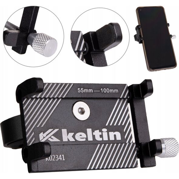 KELTIN Aluminiowy uchwyt rowerowy G-81 na telefon (100)