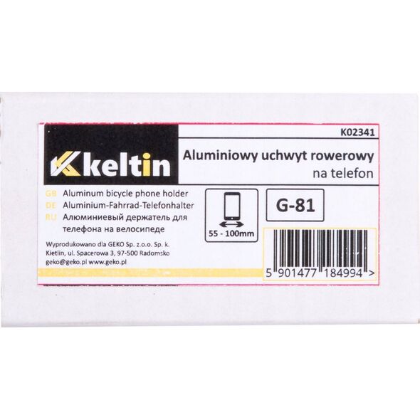 KELTIN Aluminiowy uchwyt rowerowy G-81 na telefon (100)