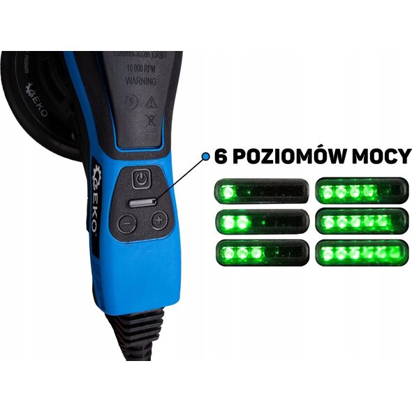 Geko Szlifierka mimośrodowa bezszczotkowa 150mm 350W z regulacją prędkości (6)