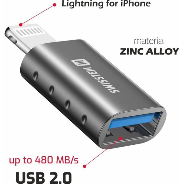 Adapter USB Sourcing Swissten OTG Adapter Lightning to USB Connection