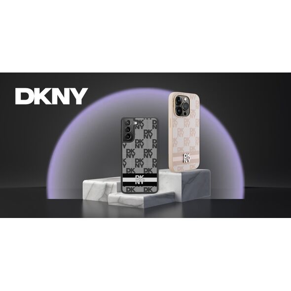 DKNY DKNY DKHCS24LPCPTSSK S24 Ultra S928 czarny/black hardcase Leather Checkered Mono Pattern & Printed Stripes