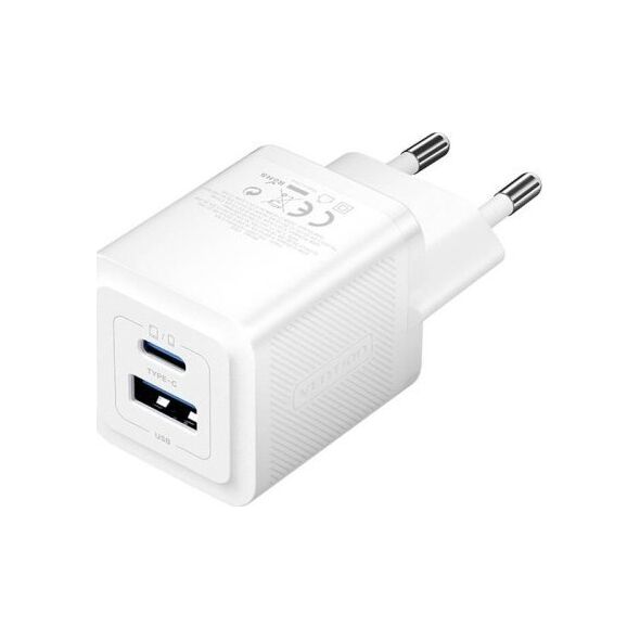 Kabel zasilający Vention Ładowarka sieciowa, Vention, FEQW0-EU,  USB-C, USB- A,  30W/30W , GaN (biała)