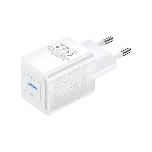 Kabel zasilający Vention Ładowarka sieciowa, Vention, FEPW0-EU, USB-C, 20W, GaN (biała)