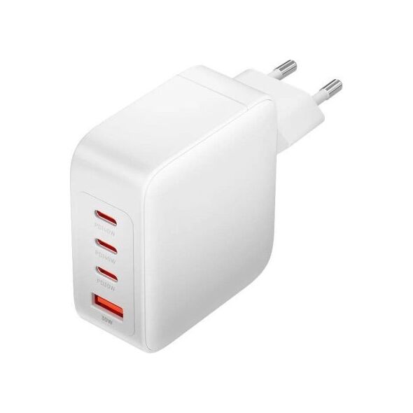 Kabel zasilający Vention Ładowarka sieciowa, Vention, FEIW0-EU,  3xUSB-C, USB- A, 140W/140W/30W/18W, GaN (biała)