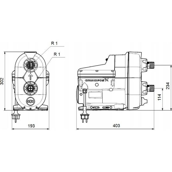 Grundfos SCALA 2 3-45 Pompa samozasysająca do podnoszenia cisnienia wody 200-240V 50/60Hz