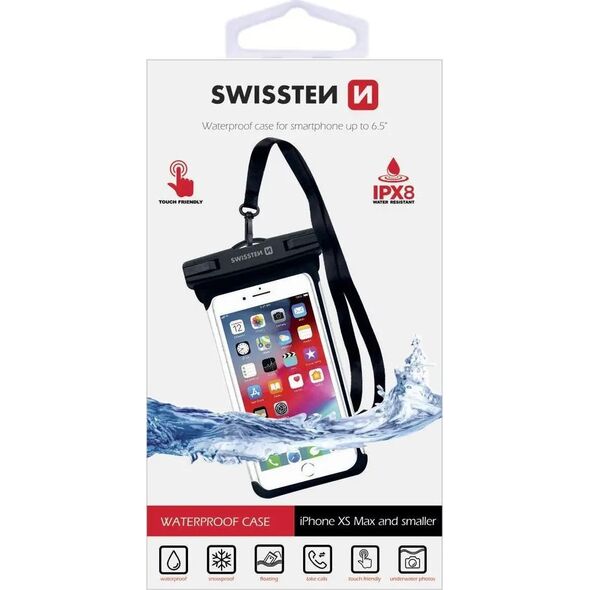 Sourcing Swissten Waterproof Phone Case IPX8 Black