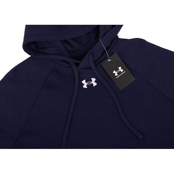 Under Armour Bluza z kapturem kangurka męska Under Armour Rival Fleece Hoodie granatowa 1379757 410 L
