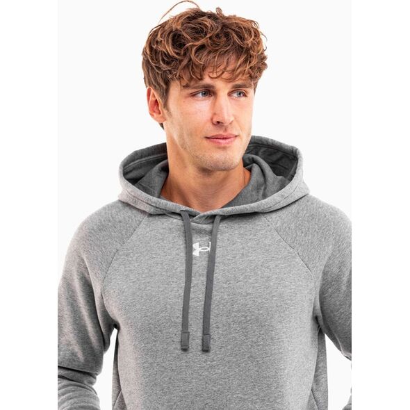 Under Armour Bluza z kapturem męska Under Armour Rival Fleece Hoodie szara 1379757 025 M