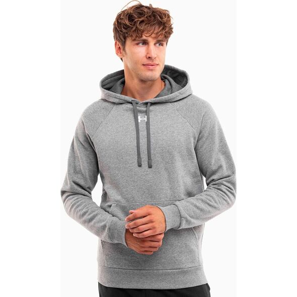 Under Armour Bluza z kapturem męska Under Armour Rival Fleece Hoodie szara 1379757 025 XL