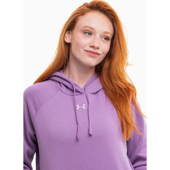 Under Armour Bluza z kapturem kangurka damska Under Armour Rival Fleece Hoodie fioletowa 1379500 560 L