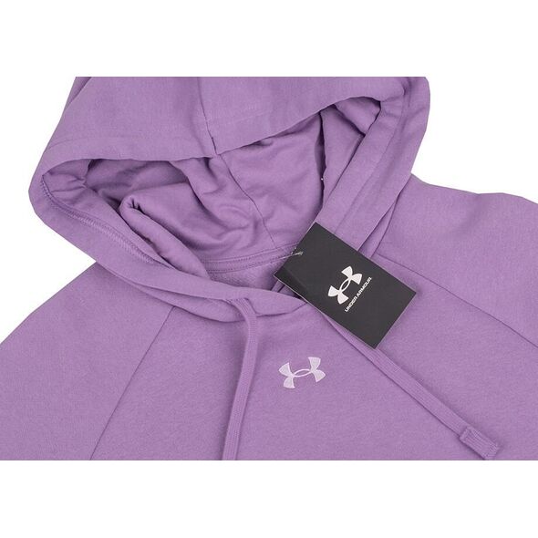 Under Armour Bluza z kapturem kangurka damska Under Armour Rival Fleece Hoodie fioletowa 1379500 560 M