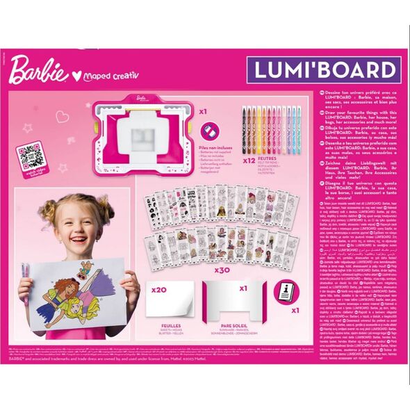 Maped Tablica kreatywna podświetlana do rysowania Barbie Maped