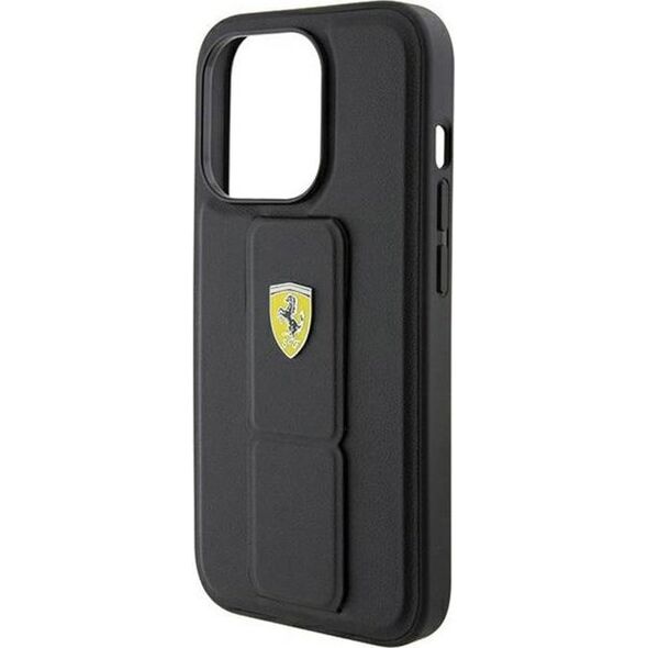 Ferrari Ferrari Grip Stand Metal Logo - Etui iPhone 15 Pro Max (czarny)