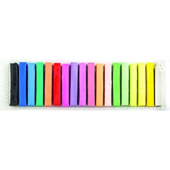 Strigo Plastelina kwadratowa STRIGO, 18 kolorów ( 6 klasycznych, 6 pastelowych, 6 neonowych)