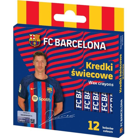 Astra Kredki świecowe woskowe FC Barcelona 12kol ASTRA