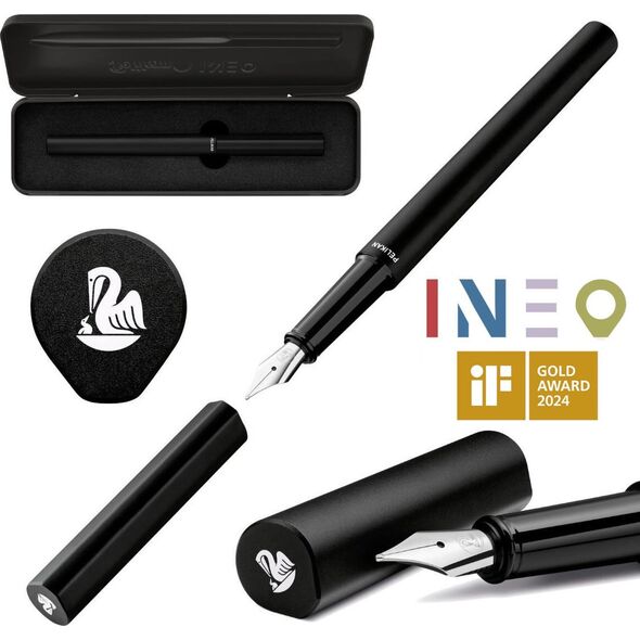 Pelikan Pióro wieczne metalowe INEO P6 Black Rock metalowe etui prezentowe PELIKAN