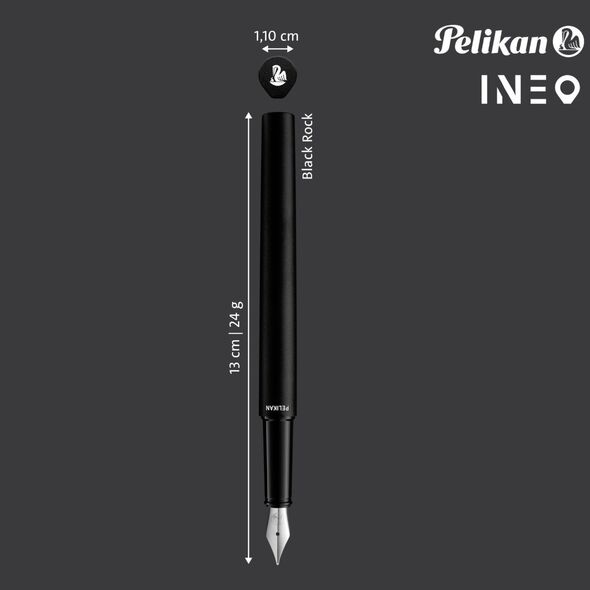 Pelikan Pióro wieczne metalowe INEO P6 Black Rock metalowe etui prezentowe PELIKAN