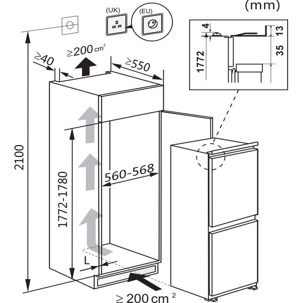 Hisense Refrigerator HISENSE RIB312F4AWE