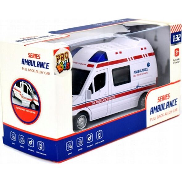 Pro Kids Pojazd metalowy - karetka 15cm