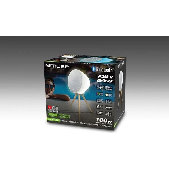 Wieża Muse Muse ML-655 BT Biały, Drewno 100 W