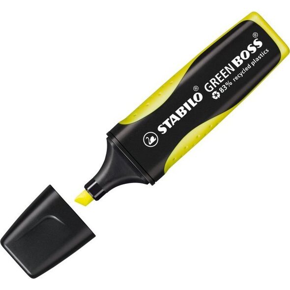 Stabilo Stabilo Green Boss Gul - 83% genanvendt plast - (10 stk.)
