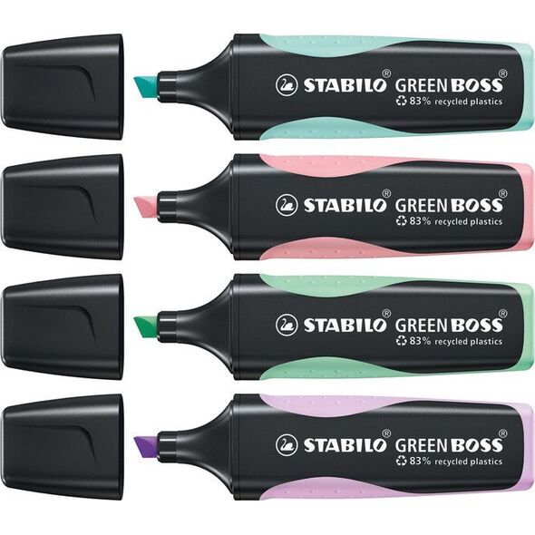 Stabilo Stabilo Green Boss Gul - 83% genanvendt plast - (10 stk.)