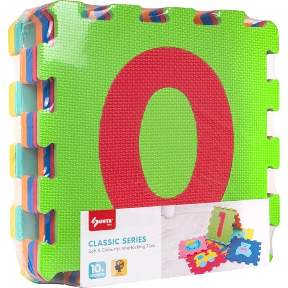Mata z 10 Puzzli dla dzieci 10m+ Wyjmowane cyfry + Pianka EVA + Składanie figur