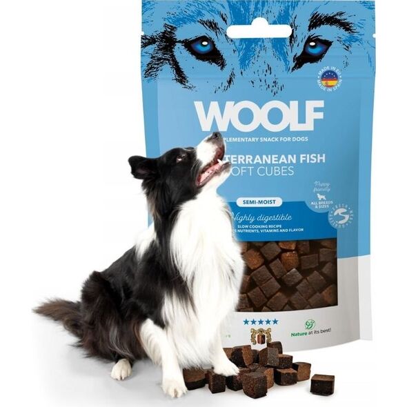 WOOLF  WOOLF - Soft Cubes Mediterranean fish przysmak dla psa 100g