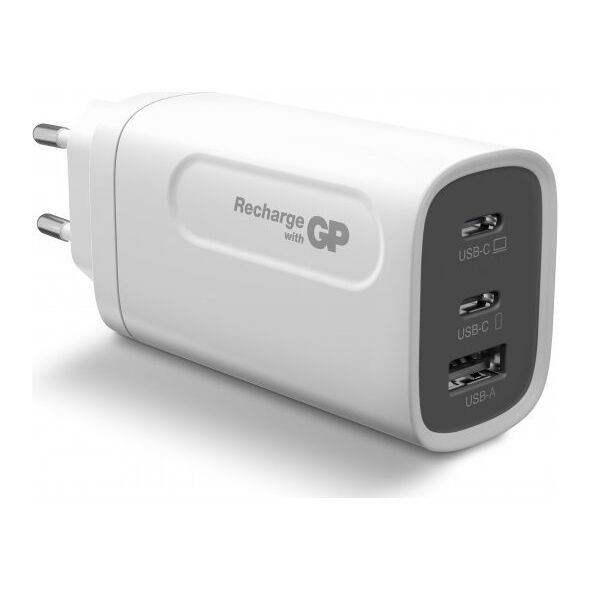 Ładowarka GP GP GaN USB QuickChargeAdapter PD 2xUSB-C & 1xUSB-A white  65W
