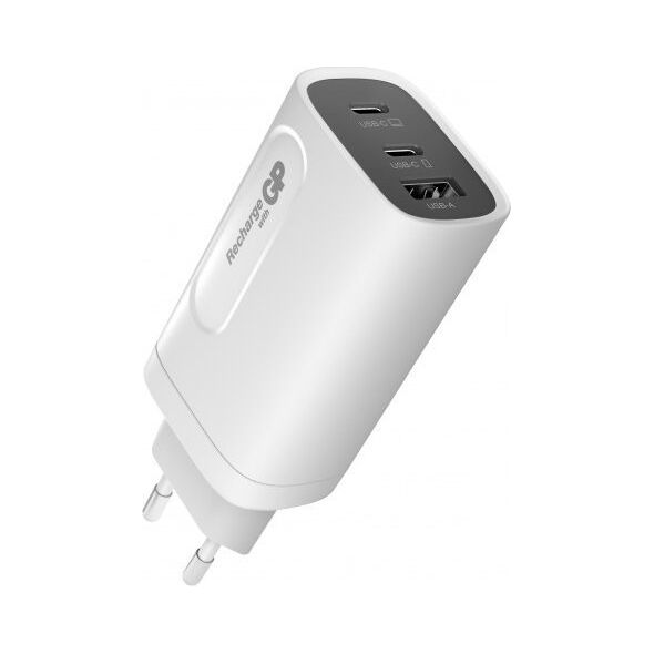 Ładowarka GP GP GaN USB QuickChargeAdapter PD 2xUSB-C & 1xUSB-A white  65W