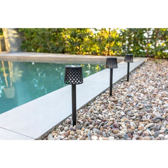 New Garden New Garden Gretita Solar Lamp Garden Spike   4 units   black