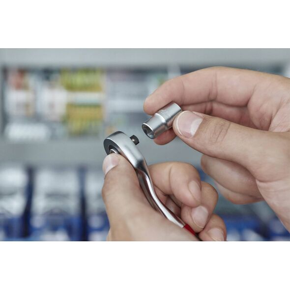 Wiha Wiha Umschaltknarre 3/8 Zoll mit Druckknopf und Kugelsicherung