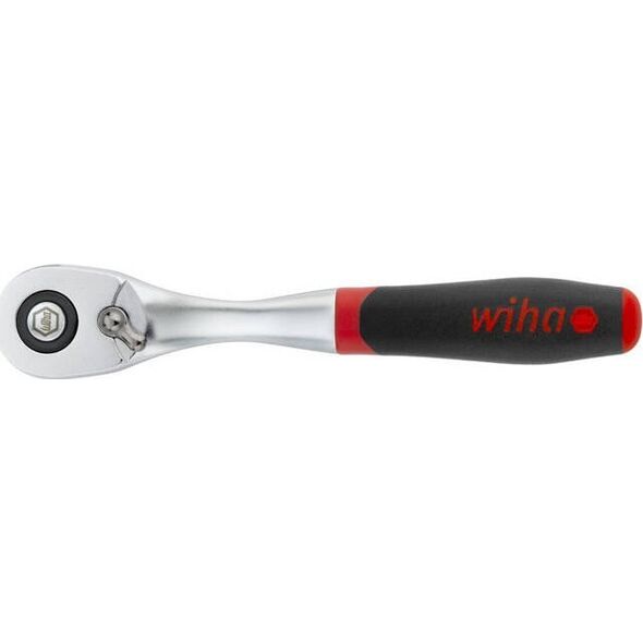 Wiha Wiha Umschaltknarre 1/4 Zoll mit Druckknopf und Kugelsicherung