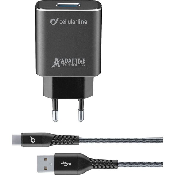 Ładowarka Cellular Line CHARGER KIT TETRA SAMSUNG TYPE-C BLACK