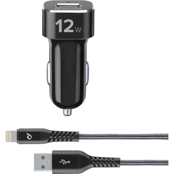 Ładowarka Cellular Line CAR CHARGER KIT TETRA MFI BLACK