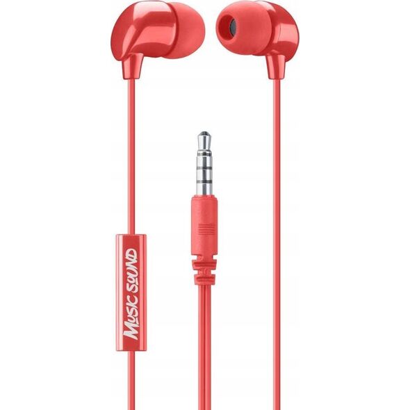 Słuchawki Cellular Line IN-EAR EARPHONES WITH MIC UNIV. RED