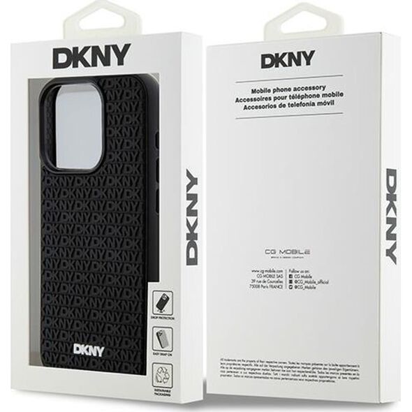 DKNY DKNY 3D Rubber Repeat Pattern - Etui iPhone 15 Pro (czarny)