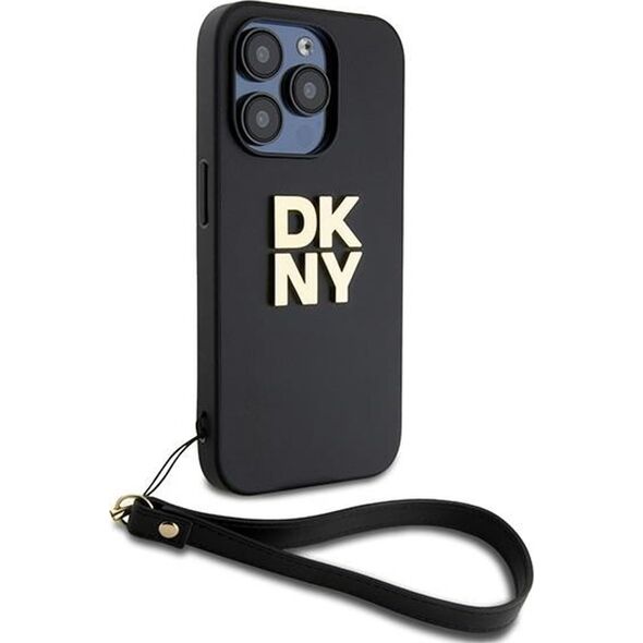 DKNY DKNY Wrist Strap Stock Logo - Etui iPhone 15 Pro (czarny)