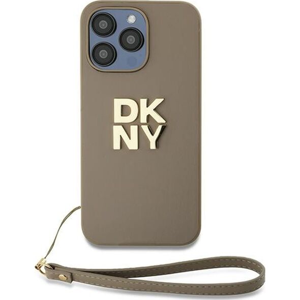 DKNY DKNY Wrist Strap Stock Logo - Etui iPhone 15 Pro (beżowy)
